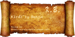 Király Betta névjegykártya